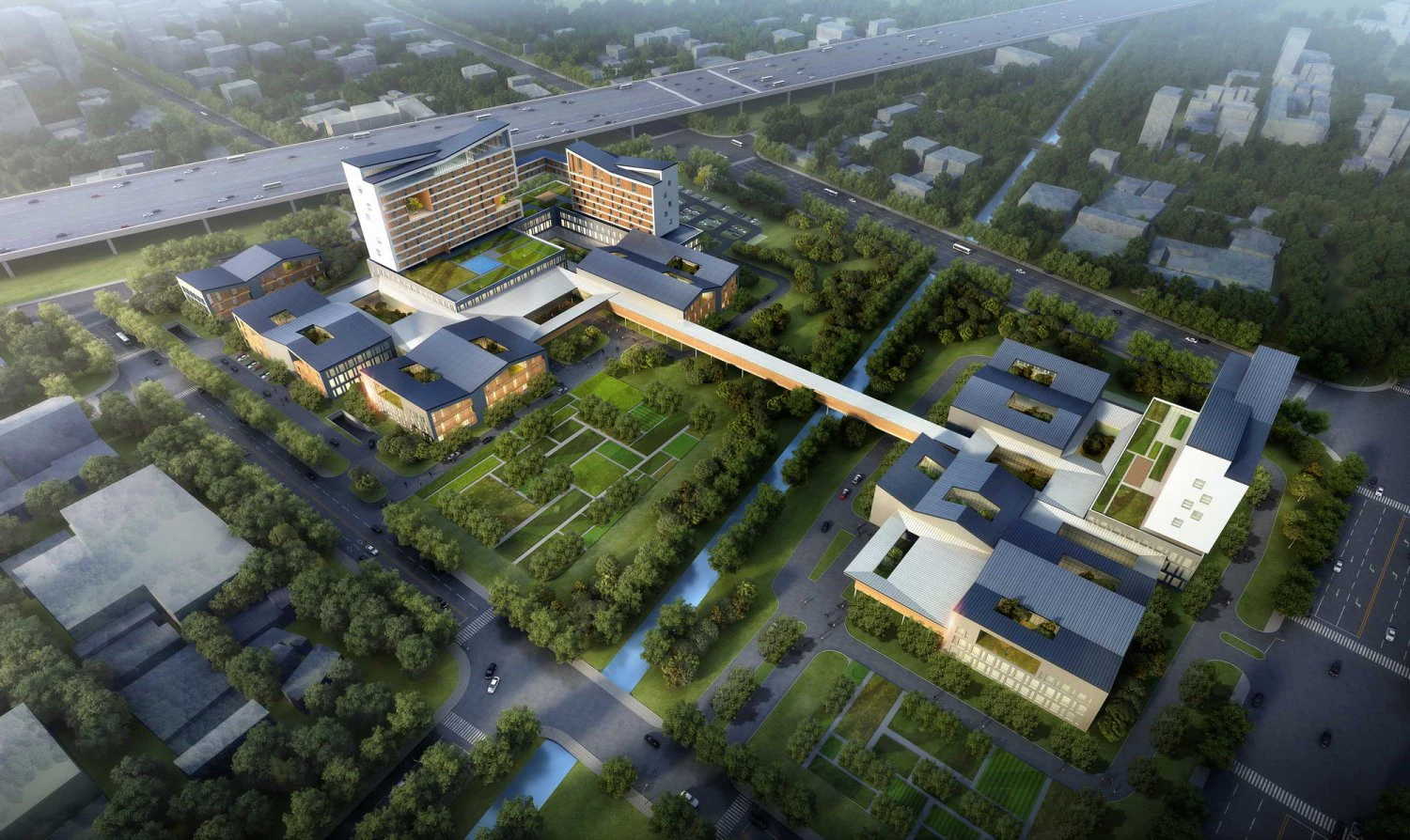 hospital building 003 3D Model .c4d .max .obj .3ds .fbx .stl .blend 
