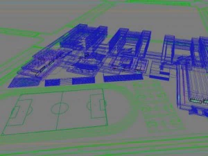 school buildings 001 3D Model
