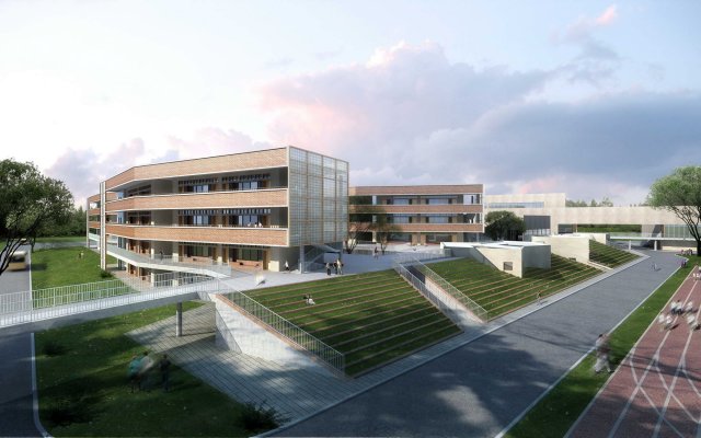 school buildings 010 3D Model .c4d .max .obj .3ds .fbx .stl .blend 