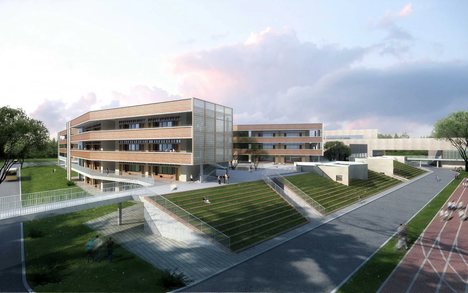 school buildings 010 3D Model .c4d .max .obj .3ds .fbx .stl .blend 