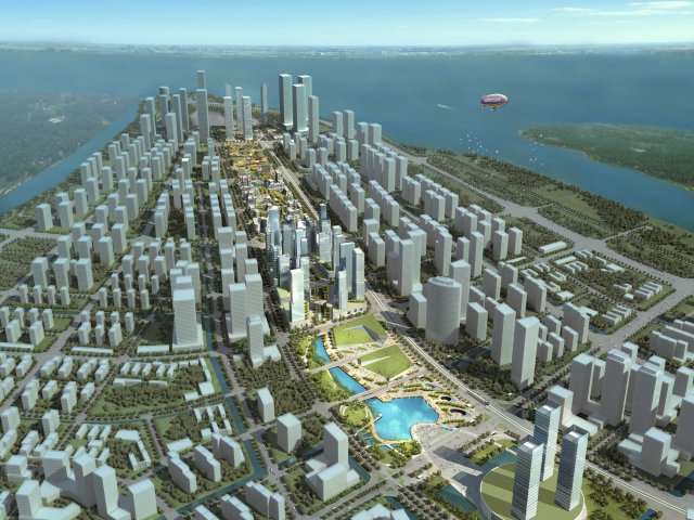 city planning 034 3D Model .c4d .max .obj .3ds .fbx .stl .blend 