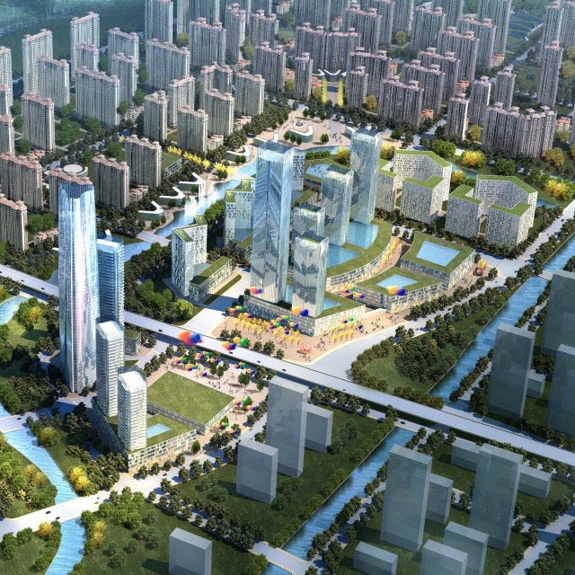 city planning 045 3D मॉडल .c4d .max .obj .3ds .fbx .stl .blend 