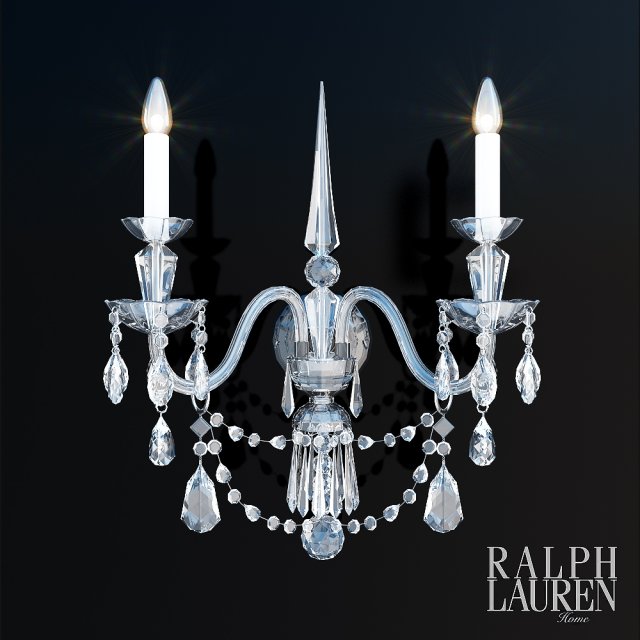 daniela medium two-light sconce 3D Model .c4d .max .obj .3ds .fbx .stl .blend 