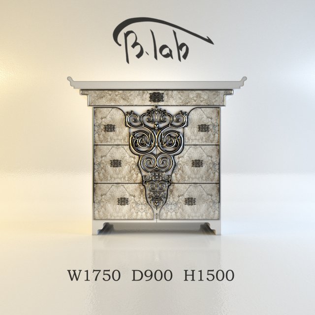 buddha lab commode 3D Model .c4d .max .obj .3ds .fbx .stl .blend 