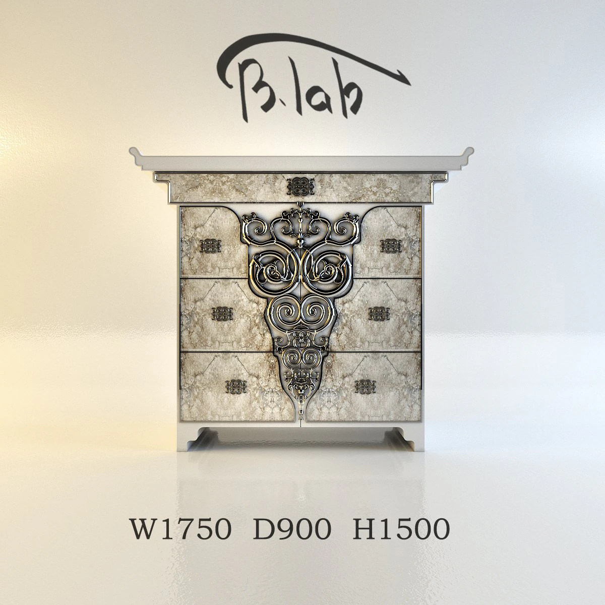 Buddha-Laborkommode 3D Modell .c4d .max .obj .3ds .fbx .stl .blend 