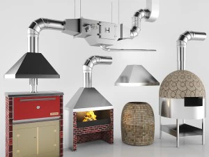 餐厅烤箱套装 3D 模型