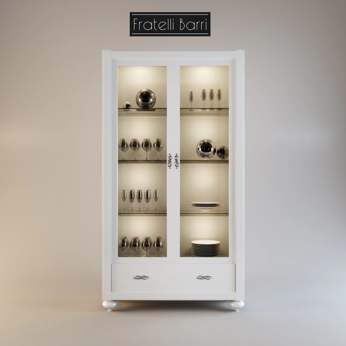 fratelli barri sideboard 3D Model .c4d .max .obj .3ds .fbx .stl .blend 