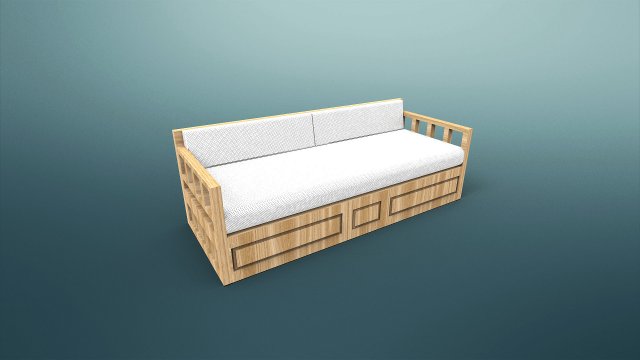 sofa otantic traditional - sark kosesi 3D Модель .c4d .max .obj .3ds .fbx .stl .blend 