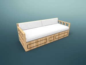 sofa otantic traditional - sark kosesi 3D Модель