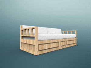 sofa otantic traditional - sark kosesi 3D Модель