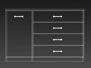 simple chest of drawers 3D Model