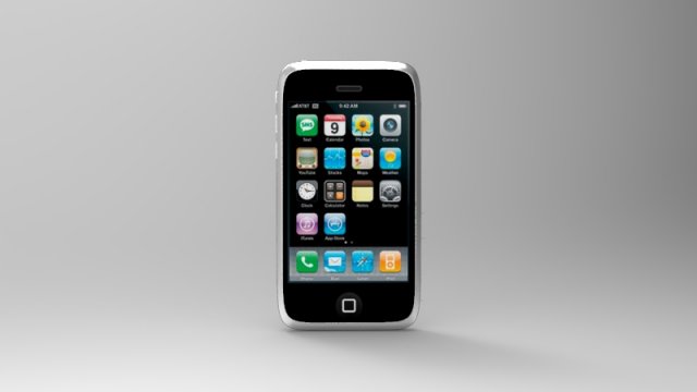 apple iphone 3g 3D Model .c4d .max .obj .3ds .fbx .stl .blend 