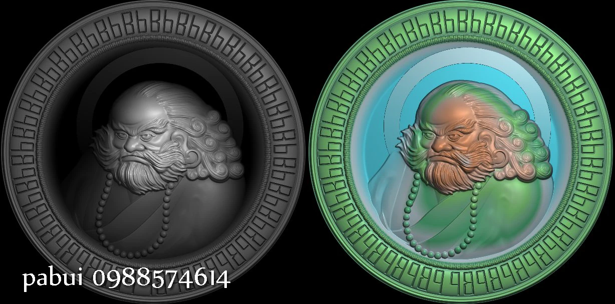 new s cnc 3d print relief in stl file format bodhidharma 3D Print Model .c4d .max .obj .3ds .fbx .stl .blend