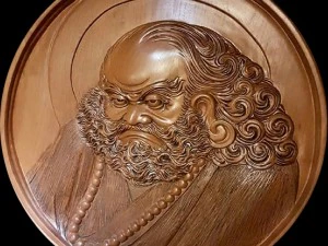 new s cnc 3d print relief in stl file format bodhidharma 3D Print Model
