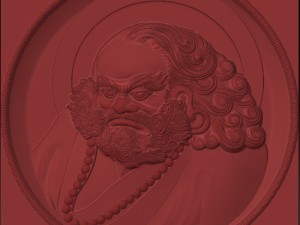 new s cnc 3d print relief in stl file format bodhidharma 3D Принт Модель