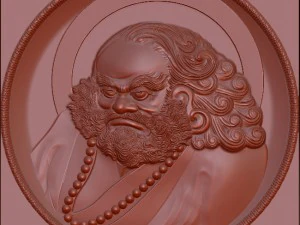 new s cnc 3d print relief in stl file format bodhidharma 3D Print Model