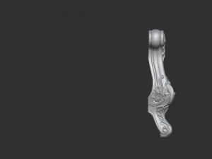 carved cabriole furniture leg set 9 3D Print Model