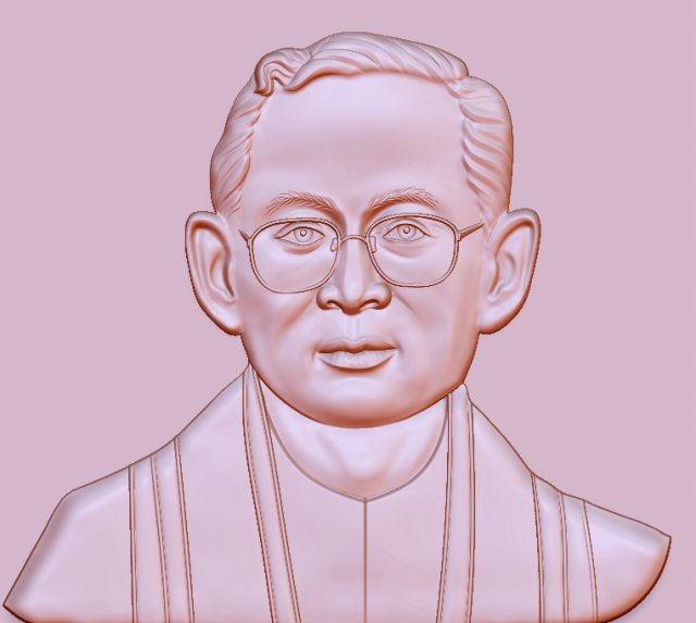 king bhumibol 3D 打印模型 .c4d .max .obj .3ds .fbx .stl .blend 