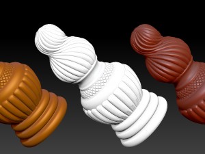 carved furniture set - 004 - 3d print model Modelo de impresión 3D