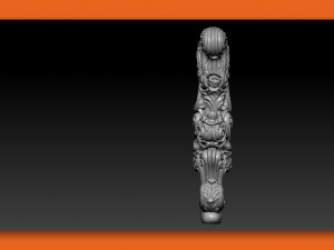 carved cabriole furniture leg set - 004 3D-Druckmodell