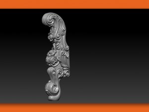 carved cabriole furniture leg set - 004 3D-Druckmodell