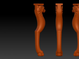 carved chair table baroque 3D 打印模型