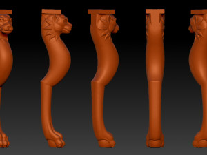 carved chair table baroque 3D 打印模型
