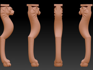 carved chair table baroque 3D 打印模型