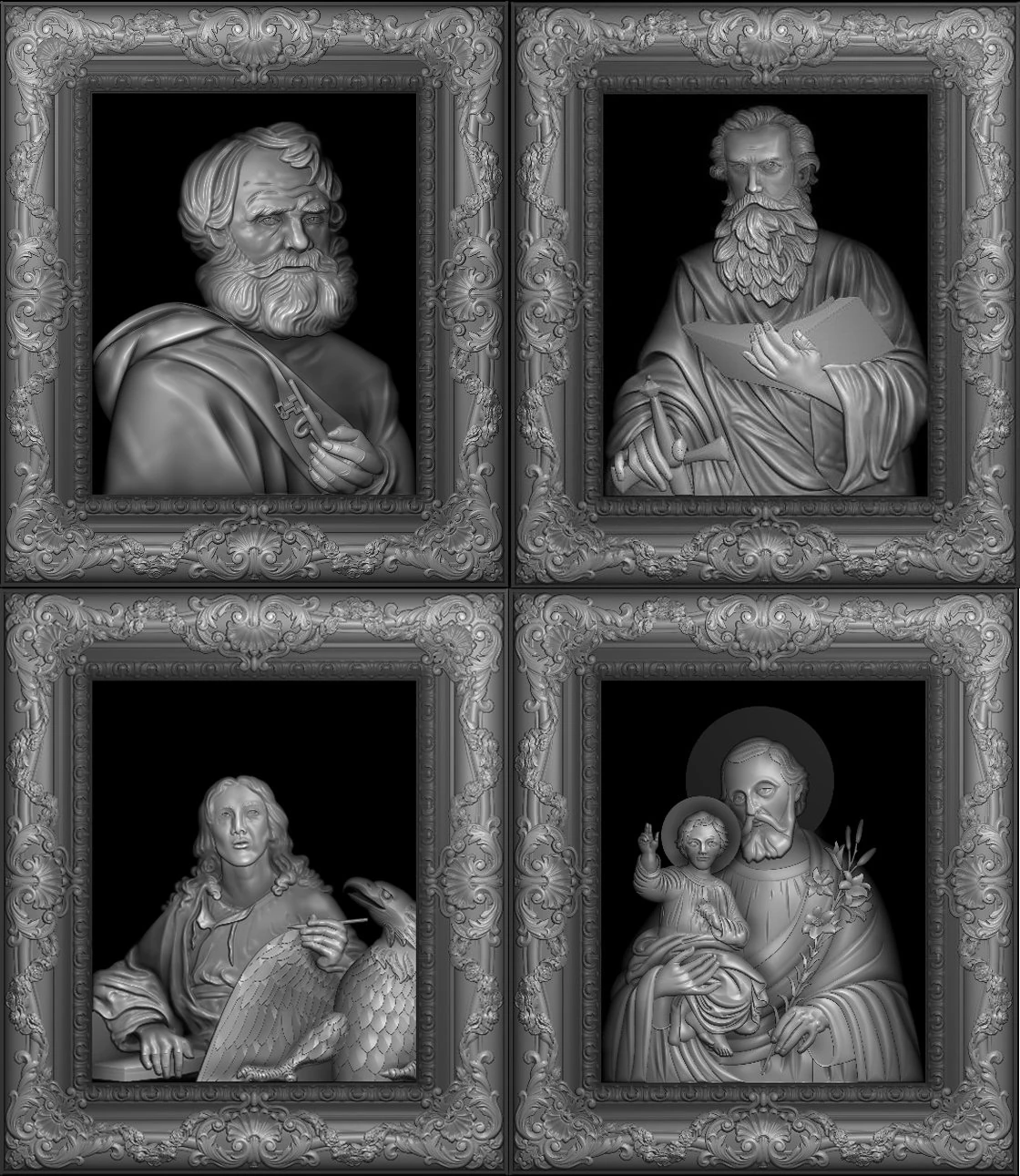 collezione dei santi Modello di stampa 3D .c4d .max .obj .3ds .fbx .stl .blend 