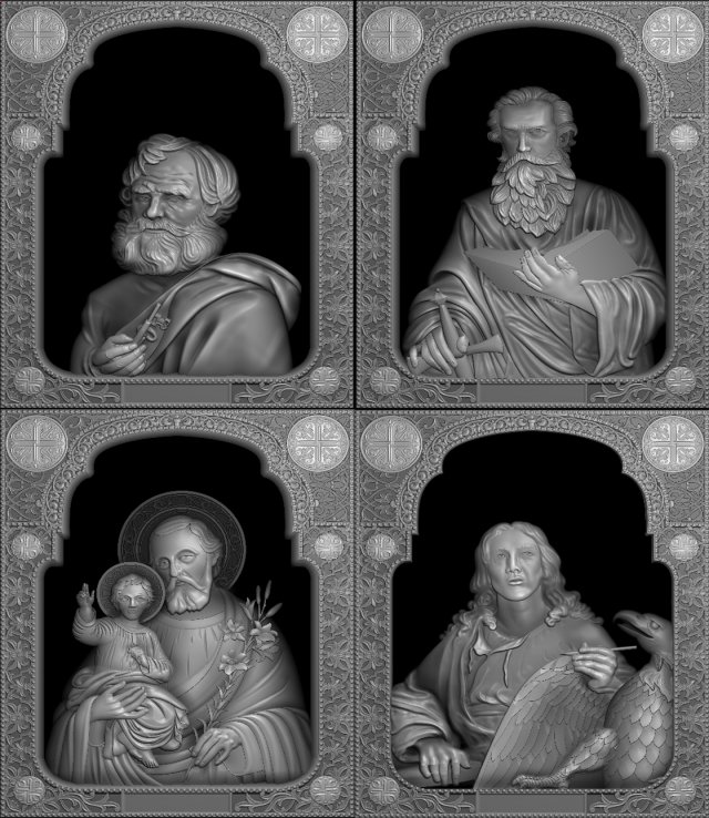 saints collection - v02 3D Print Model .c4d .max .obj .3ds .fbx .stl .blend 