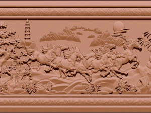 paardenreli&euml;f voor cnc 3D printmodel