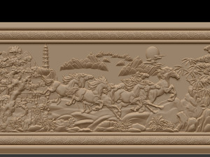 horse relief for cnc 3Dプリントモデル