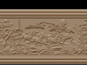 horse relief for cnc 3D Print Model