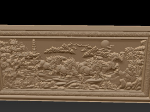 horse relief for cnc 3Dプリントモデル