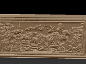 horse relief for cnc 3D Print Model