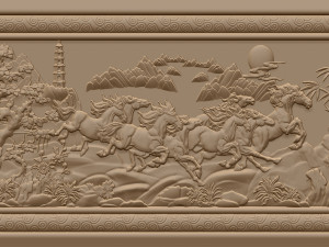 horse relief for cnc 3Dプリントモデル