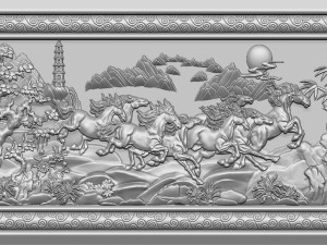 horse relief for cnc 3Dプリントモデル