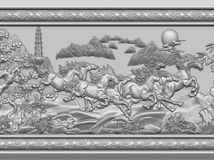 horse relief for cnc 3D Print Model
