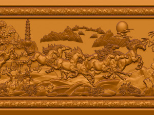 horse relief for cnc 3Dプリントモデル