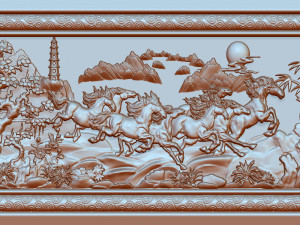 horse relief for cnc 3Dプリントモデル