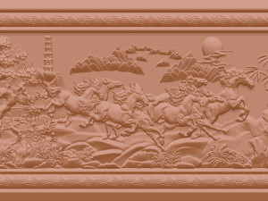 horse relief for cnc 3Dプリントモデル