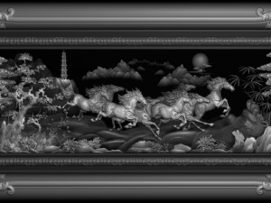 horse relief for cnc 3Dプリントモデル