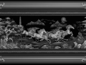 paardenreli&euml;f voor cnc 3D printmodel