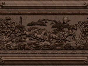 horse relief for cnc 3D Print Model