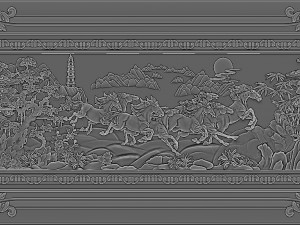 horse relief for cnc 3D Druckmodell