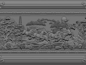 horse relief for cnc 3D Druckmodell