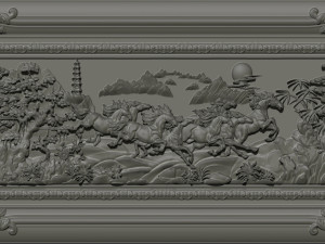 horse relief for cnc 3D Druckmodell