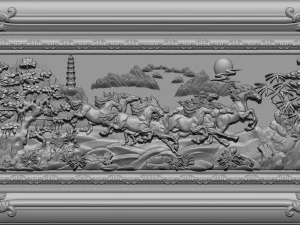 horse relief for cnc 3D Print Model