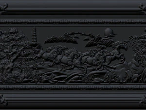 horse relief for cnc 3D Print Model