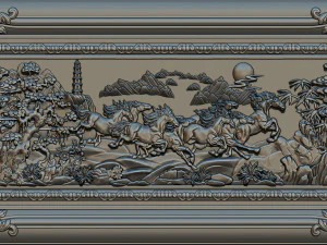 horse relief for cnc 3D Print Model